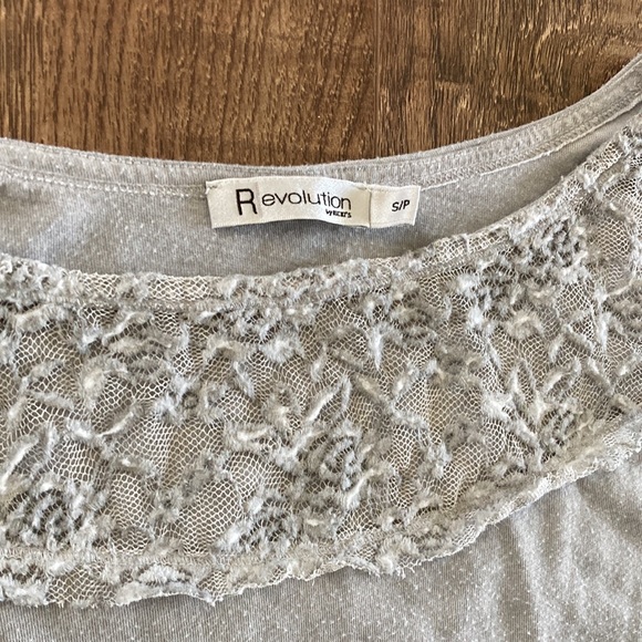 Lace detail grey top - Picture 5 of 5